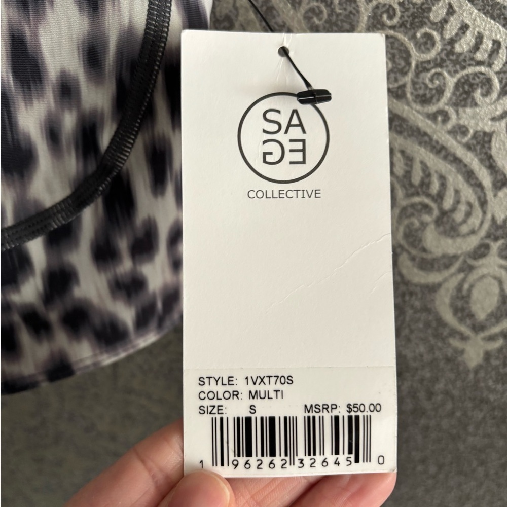 NWT SAGE Collective Sports Bra Leopard Print - Picture 2 of 5